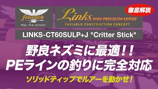 LINKS-CT60SULP+J"Critter Stick"を完全解説【野良ネズミに最適】【PEラインに完全対応】【ソリッドティップ】