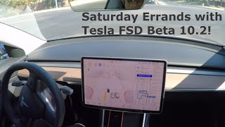 Saturday Errands With Tesla Fsd Beta 10.2