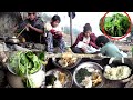 Nettle National curry of Nepal || Majita with her brother & sister ||