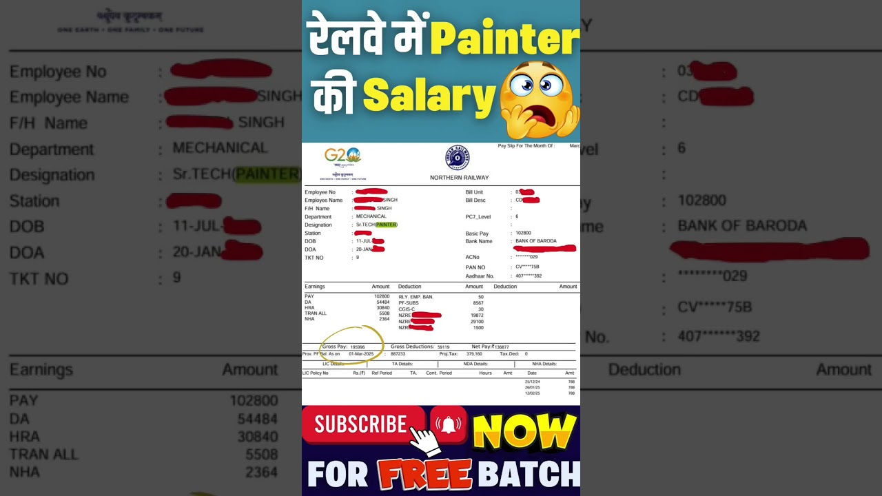 RAILWAY  में PAINTER की Salary 😱😱 