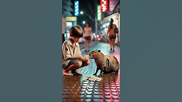 Hungry Capybara Wandering: A Fateful Encounter | Capybara và Cuộc Gặp Gỡ Định Mệnh | Happy Kid TV"