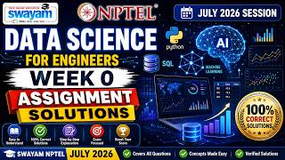 Data Science for Engineers Week 0 Assignment Answers 2026 | NPTEL July 2026 | 100% Correct Solutions