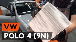 Como substituir Filtro de pólen VW POLO (9N_) - vídeo guia