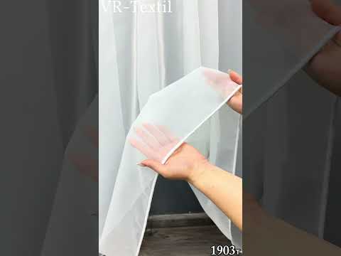 Тюль Вуаль однотонна шифонова, колір теплий білий 1903т, видео 1