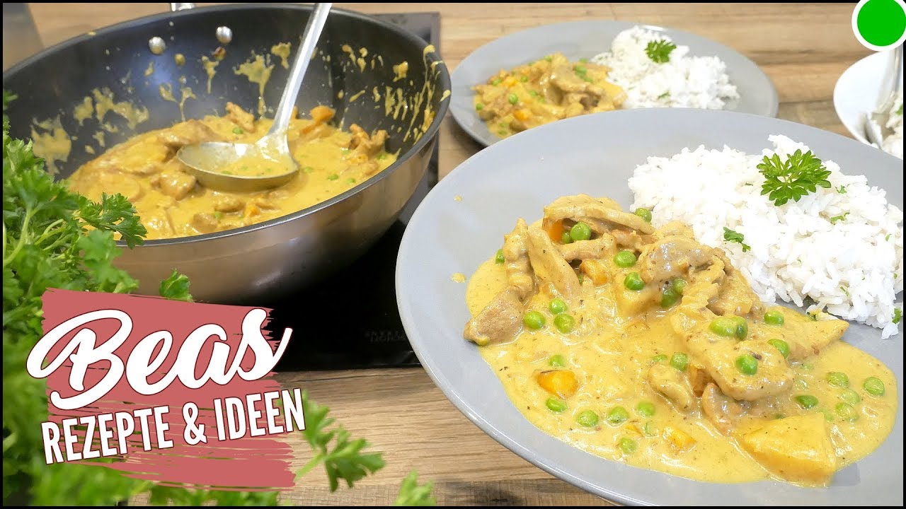 Curry Geschnetzeltes mit Reis - Kochsendung - YouTube