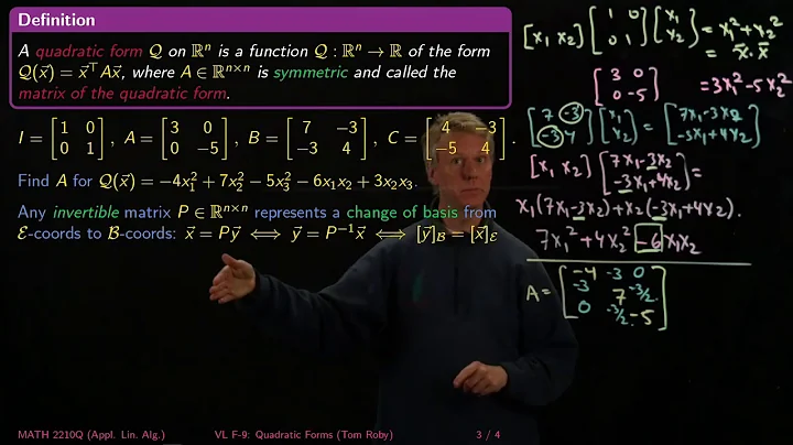 Quadratic Forms and Principal Axes - Linear Algebra - F9