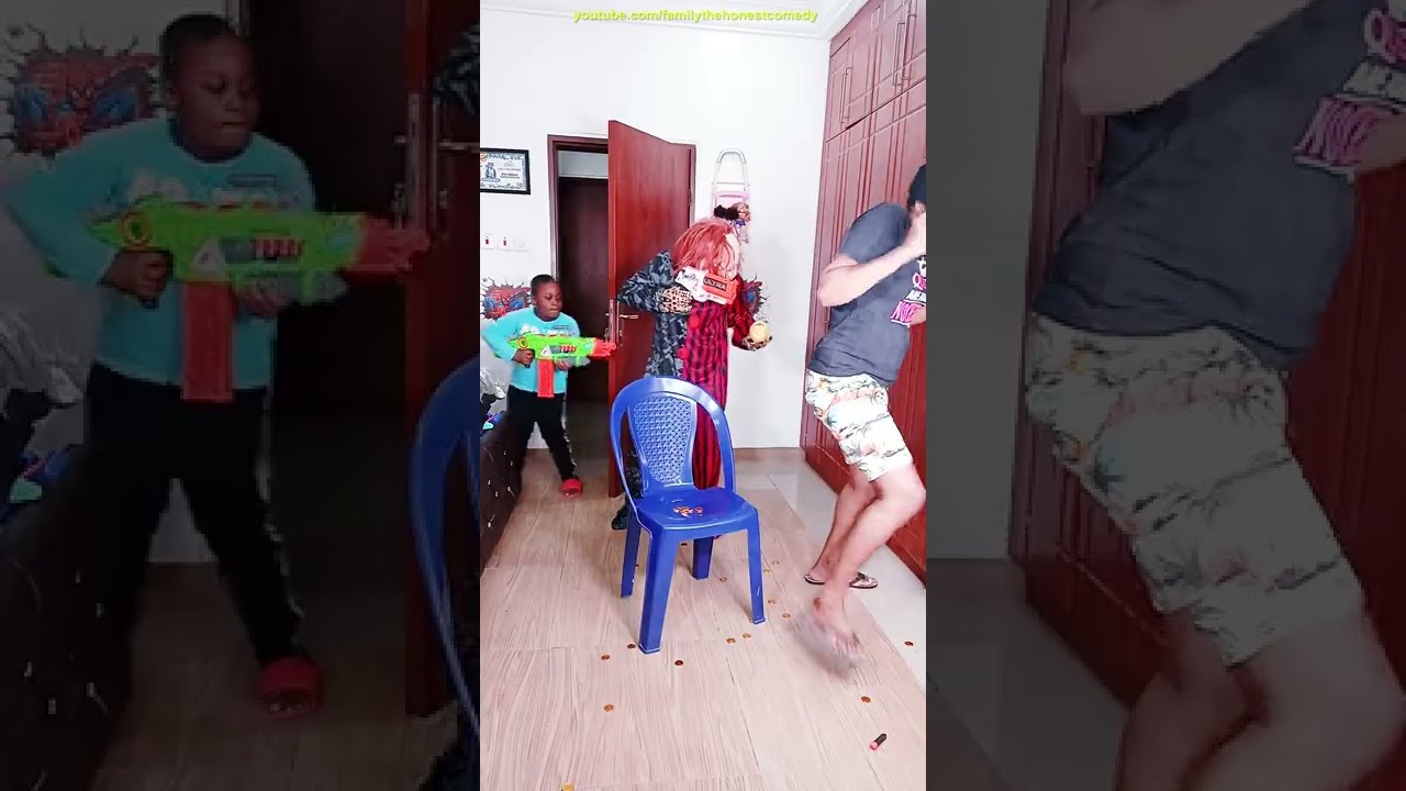 FUNNY PRANK Try not to laugh Chased By A Chucky Nerf War TikTok Comedy Video 2022 Busy Fun Ltd EP22