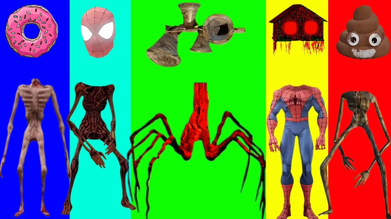 WRONG HEADS SIREN HEAD POOP, SIREN HEAD HOUSE, SIREN HEAD BRAIN EYE, SIREN HEAD OCTOPUS, SIREN HEAD