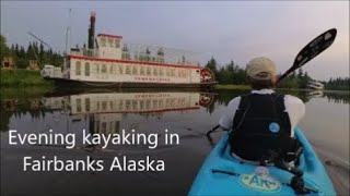 Evening kayaking in Fairbanks Alaska