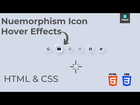 how to create neumorphism effect on social media icons in css @PWOShivam