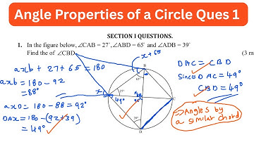 Angle Properties of a circle question 1