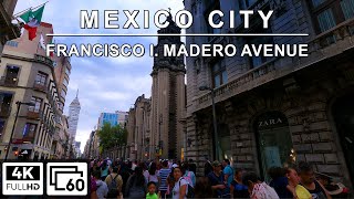 Avenida Francisco I. Madero 🇲🇽 Ciudad de México | 4K Walking Tour