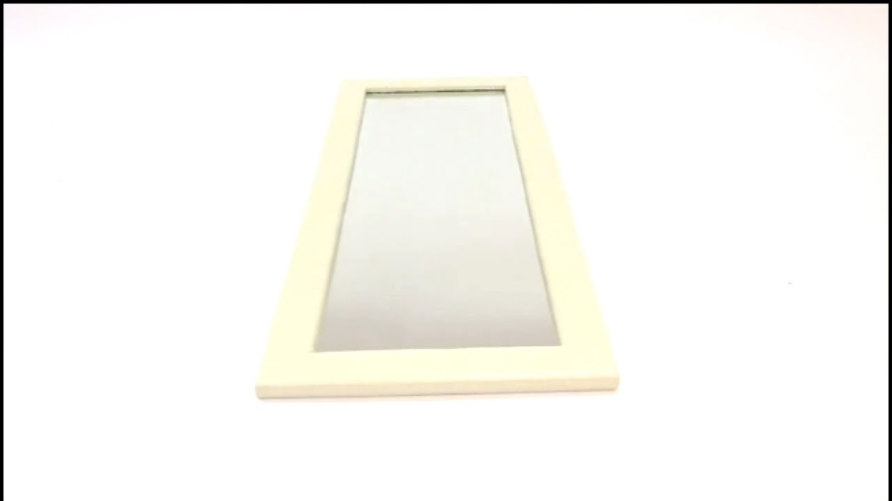 Abbyson Living White Leather Floor Mirror Youtube
