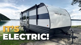 An ALL Electric Camper? 2024 Wolf Den 26EV | RV Review