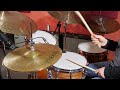 Funk drumming groove  syncopated beat with ghost notes