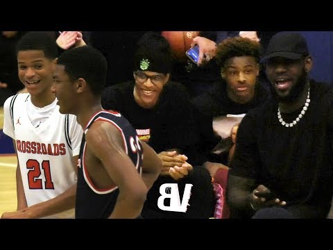 "YOU NEED BRONNY" Bronny, Reef, & LeBron Watch Crossroads BIGGEST RIVALRY GAME VS Brentwood!