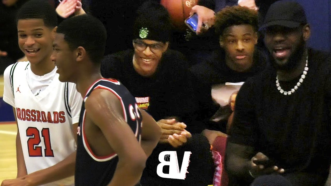 "YOU NEED BRONNY" Bronny, Reef, & LeBron Watch Crossroads BIGGEST RIVALRY GAME VS Brentwood!