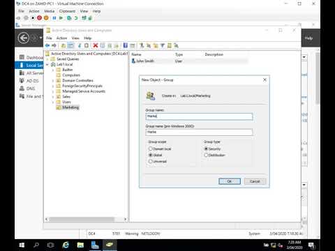 How to create User Group OU in Active directory - YouTube