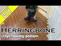 DIY Herringbone Vinyl Flooring | How to