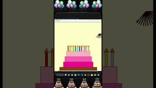 Happy Birthday 🎂 using Python Turtle 🐢 Graphics #shorts #birthday