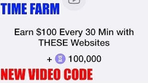 Earn $100 Every 30 Min with THESE Websites Code | Time Farm Video Code | Time Farm 9 nov Code
