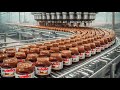 How nutella is made in factory bulk production of chocolate spread using advanced machines