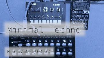 minimal techno: KORG SQ-1/NTS-1 + Pocket Operator PO-32
