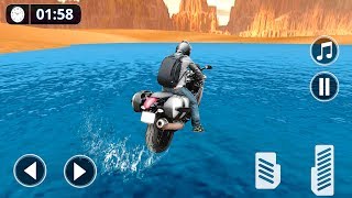 Water Surfer Bike Racer Stunts Simulator - Gameplay Android game - beach stunt racing game screenshot 3