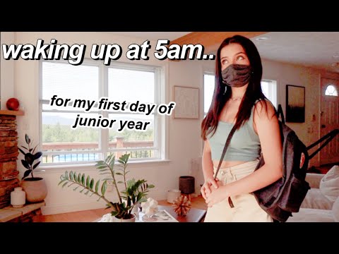 Видео: waking up at 5 am grwm for my first day of junior year...