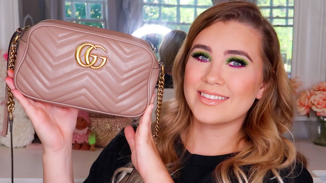 I am obsessed with this Gucci Marmont Super Mini in Dusty Pink. I mainly  purchase black handbags because they are more…