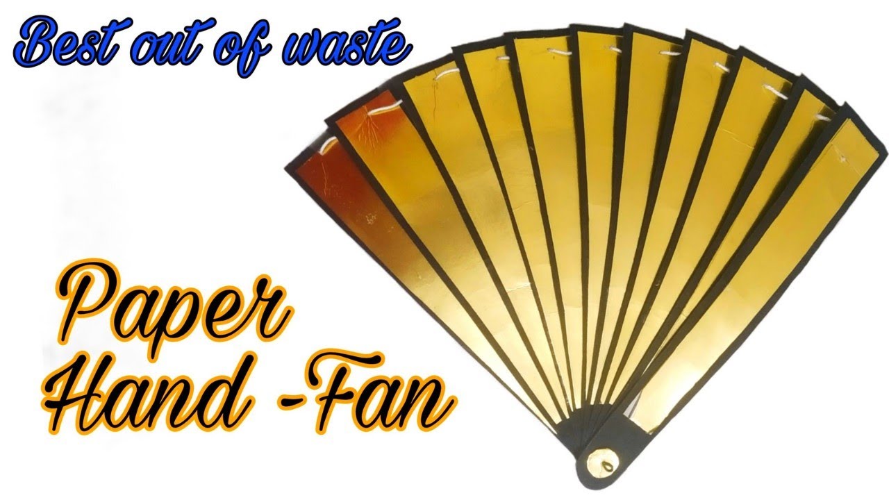 DIY Folding Paper Fan Tutorial/How to make Paper Fan/Japanese Hand-Fan/Paper Craft for Kids Activity