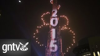 Burj Khalifa New Year Fireworks 2015