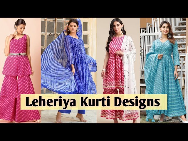 jhakhas pure georgette leheriya print salwar suit | Kurti designs, Designer  kurti patterns, Kurti designs party wear