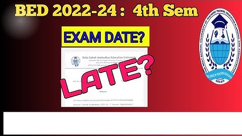 B.ed 4th Sem exam date change / Bed 4th sem exam