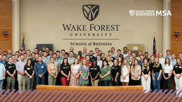 Welcome to Wake Forest | Master of Science in Accounting orientation