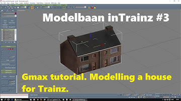 Modelbaan in Trainz #3 Huis maken. Huizen en bovenleiding in Trainz.