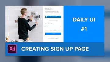 Daily UI #1 - Creating Sign Up Page in Adobe Experience Design - Speed Art