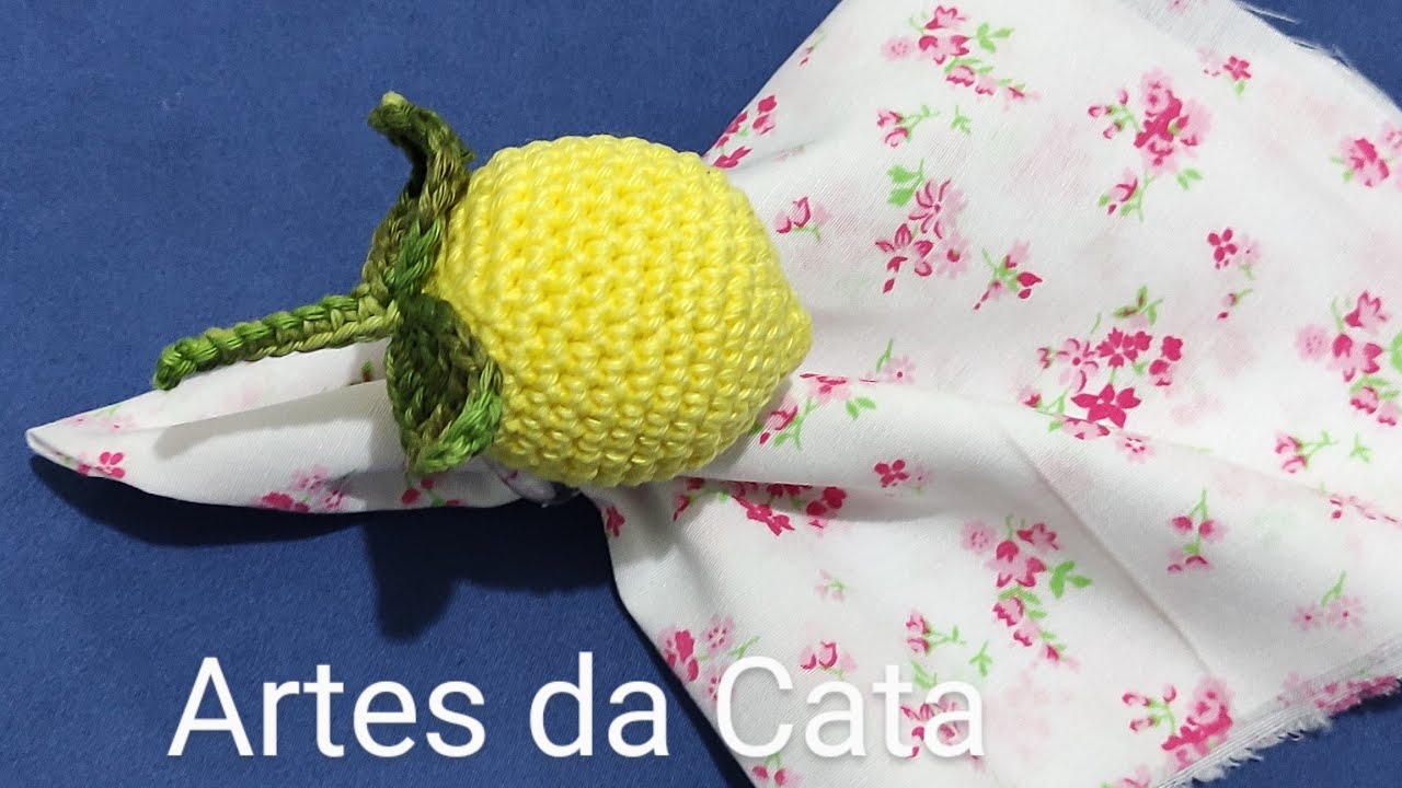 Limão Siciliano porta guardanapo#amigurumi #limãosicilianocroche #crochedacata