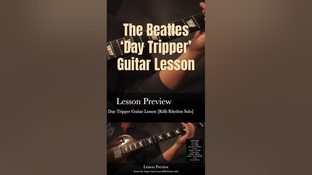 Beatles Day Tripper Guitar Lesson [Complete Song with Guitar Solo]
