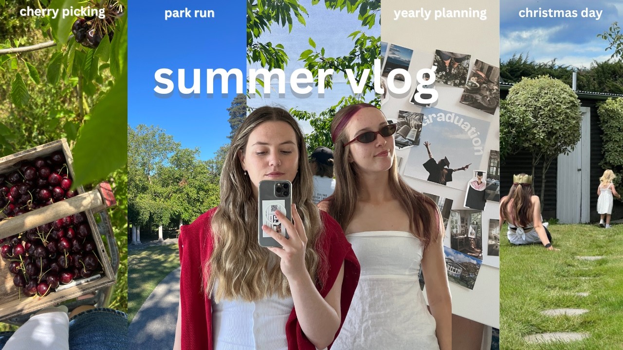 summer vlog | kiwi christmas traditions, berry picking, outdoor games, and family time