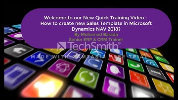 Create Sales Template in Microsoft Dynamics NAV 2018