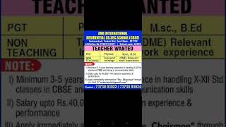 Teachers Job Vacancy 2022
