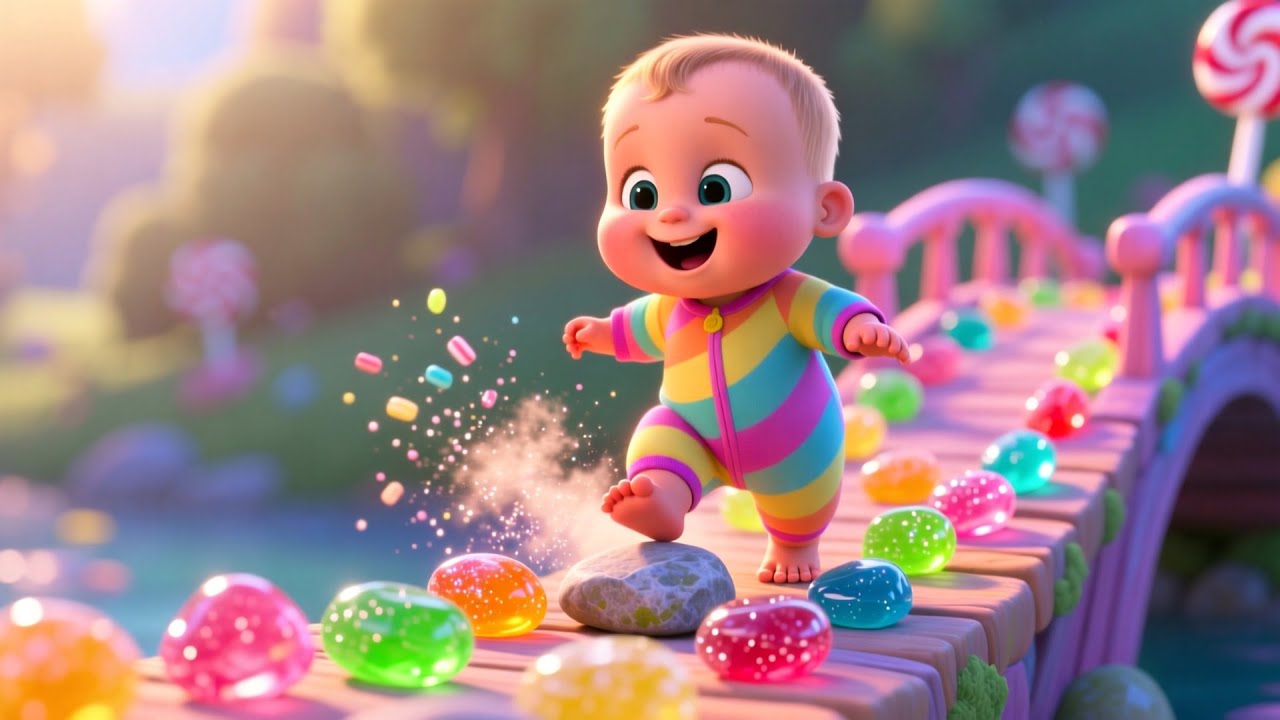 The Rainbow Candy Bridge 🌈🍬 Fun Kids Song | Toddler Nursery Rhyme & Sing-Along