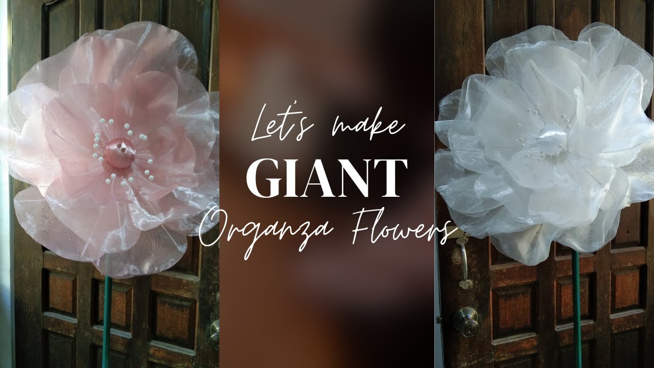 Large Organza flowers. Set of 6 or more Ivory Giant Flowers for