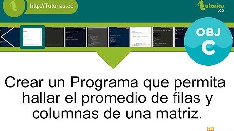 POO + arrays + Objective C (promedio filas columnas de una matriz)