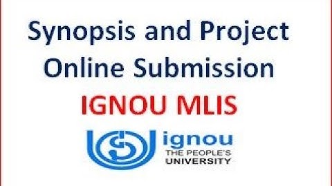 Online Project and Synopsis Submission | IGNOU MLIS |