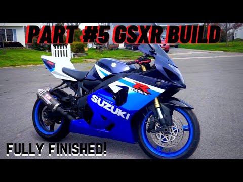 PART #5 GSXR TIME LAPSE BUILD | 2004 SUZUKI GSXR 750 | FULLY