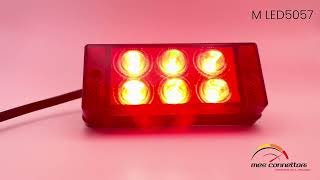 fanale led retronebbia rosso 12/24 volt