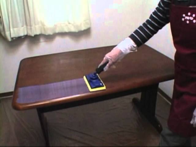 古い家具のお手入れ方法 水性2液ウレタンニスで傷を塗装してツヤを出す Youtube