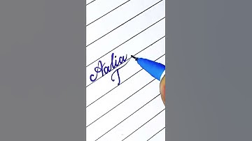 Writing a name "Aalia Firdous" in cursive🖋 #shorts